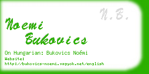 noemi bukovics business card